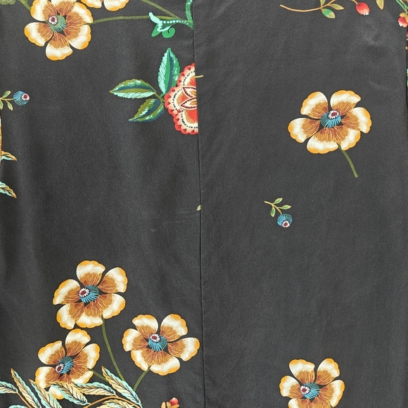Johnny Was Zorya 100% Silk Floral Print Puff 3/4 Sleeve Mini Dress Black Size XS - Picture 14 of 15